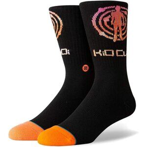 Kid Cudi Stance Socks Black Orange Ombre Logo Crew Length Cotton Blend One Size